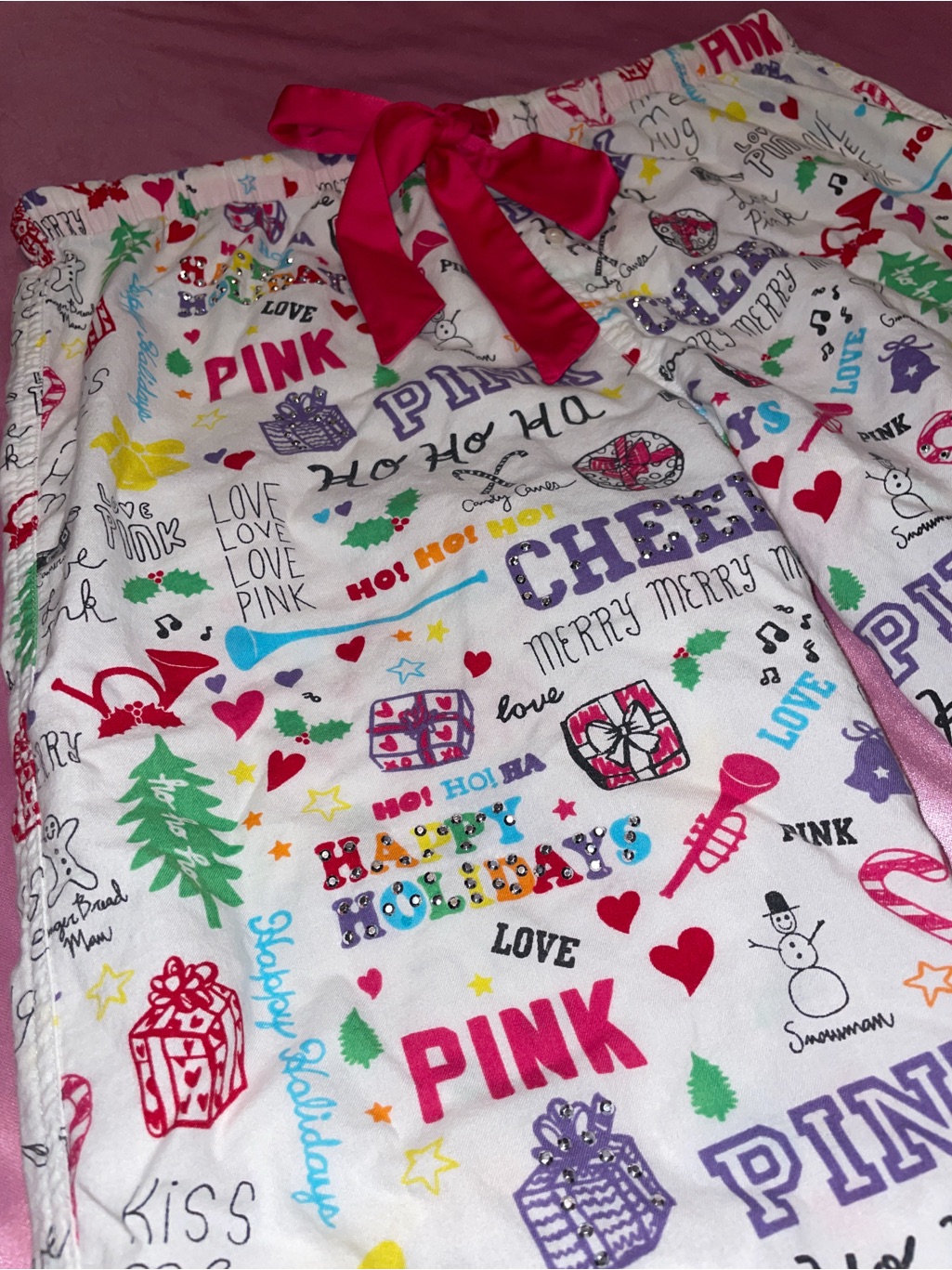 2010 Victoria’s Secret Pink Holiday Pajama Pants W